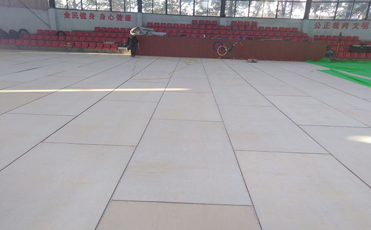 學(xué)校NBA籃球場木地板雙層龍骨結(jié)構(gòu)